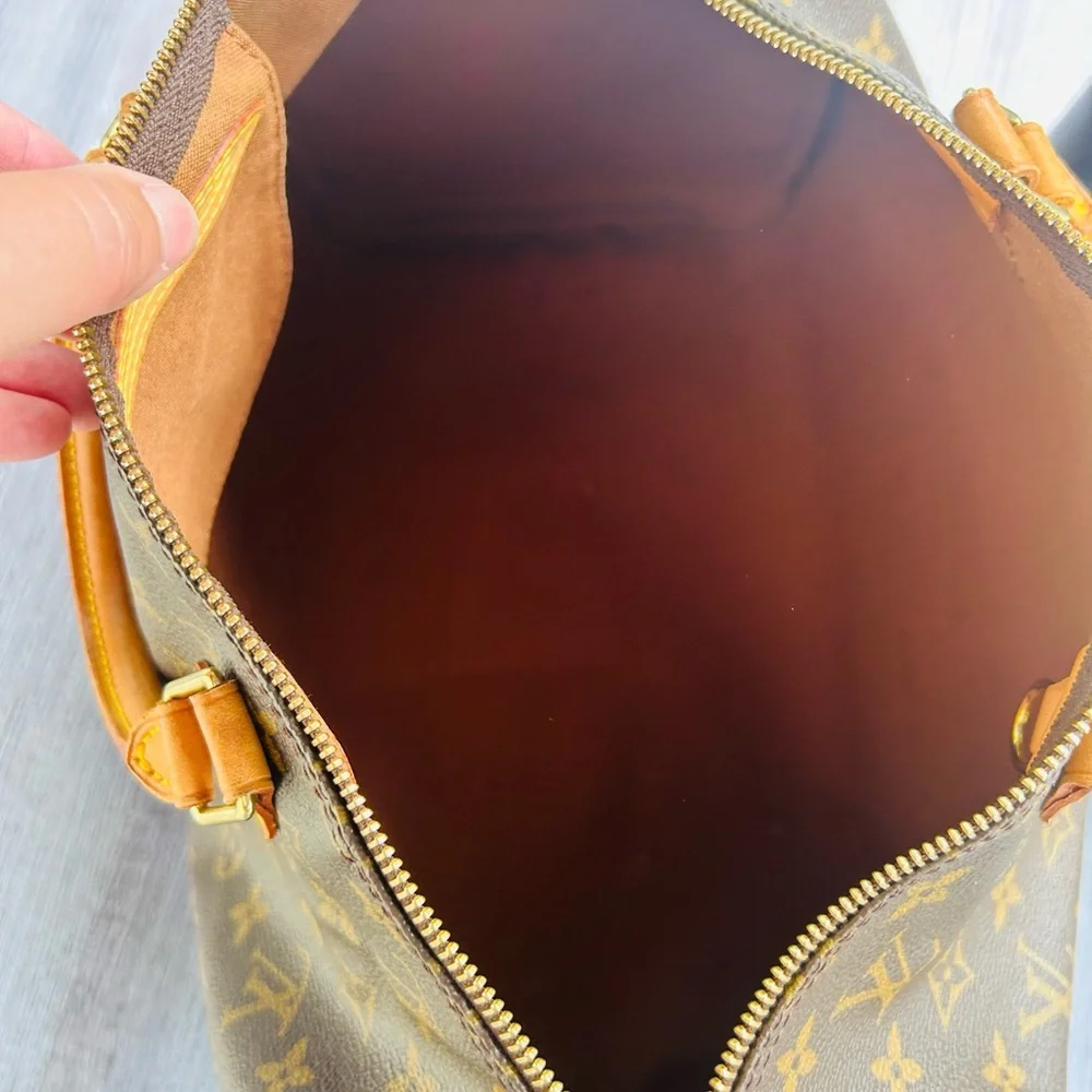 Louis Vuitton Monogram Speedy Bag in Brown 30 size TH0034/ France 2004